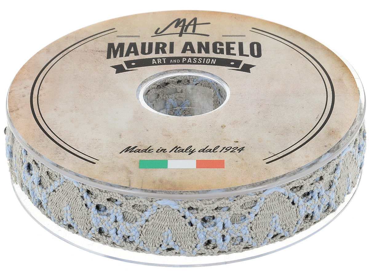 Лента кружевная Mauri Angelo, цвет: бежевый, голубой, 2,7 см х 10 мMR3493/PG/8 Лента кружевная Mauri Angelo, цвет: бежевый, голубой, 2,7 см х 10 мMR3493/PG/8Декоративная кружевная лента Mauri Angelo выполнена из высококачественного хлопка. Кружево применяется для отделки одежды, постельного белья, а также в оформлении интерьера, декоративных панно, скатертей, тюлей, покрывал. Главные особенности кружева - воздушность, тонкость, эластичность, узорность.Такая лента станет незаменимым элементом в создании рукотворного шедевра.