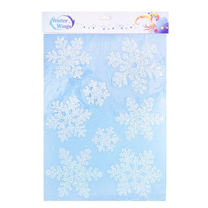 Наклейка-панно декоративная Winter Wings Снежинки, 29 х 40 см. N09214N09214 Наклейка-панно декоративная Winter Wings Снежинки, 29 х 40 см. N09214N09214Декоративные прозрачные наклейки Winter Wings с блестящей крошкой - креативный и недорогой способ украсить интерьер дома к Новому году. Декор наполнит комнату радостным и веселым настроением и создаст волшебную атмосферу праздника.