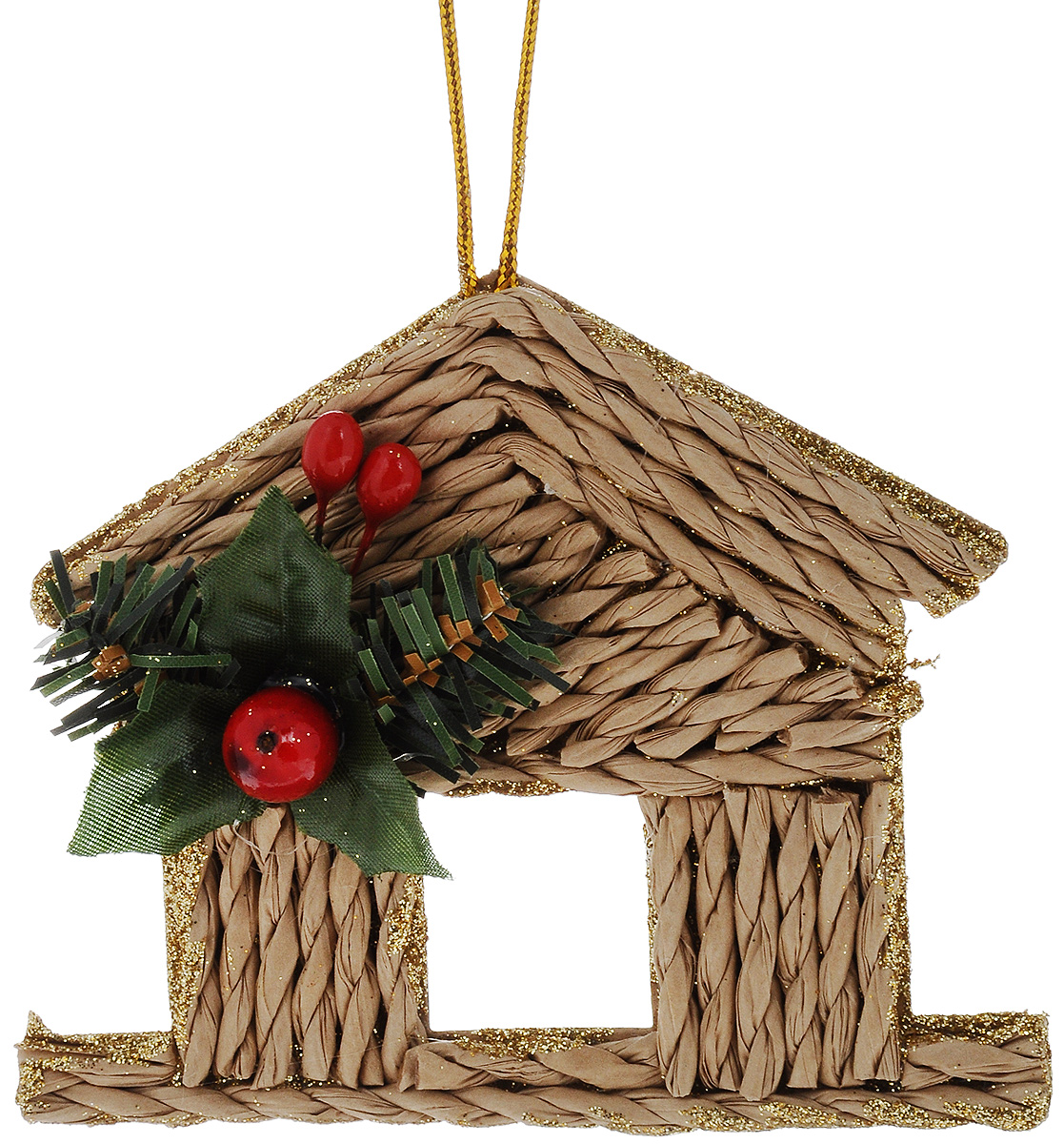 Украшение новогоднее подвесное House & Holder Домик, высота 9,5 смN3-38/45A_бежевый, зеленый, красный Украшение новогоднее подвесное House & Holder Домик, высота 9,5 смN3-38/45A_бежевый, зеленый, красныйНовогоднее подвесное украшение House & Holder Домик, выполненное из бумаги и пластика, декорировано блестками. С помощью специальной петельки украшение можно повесить в любом понравившемся вам месте. Но, конечно, удачнее всего оно будет смотреться на праздничной елке.Елочная игрушка - символ Нового года. Она несет в себе волшебство и красоту праздника. Создайте в своем доме атмосферу веселья и радости, украшая новогоднюю елку нарядными игрушками, которые будут из года в год накапливать теплоту воспоминаний.Размер украшения (с учетом декоративных элементов): 11,5 х 9,5 х 2,5 см.