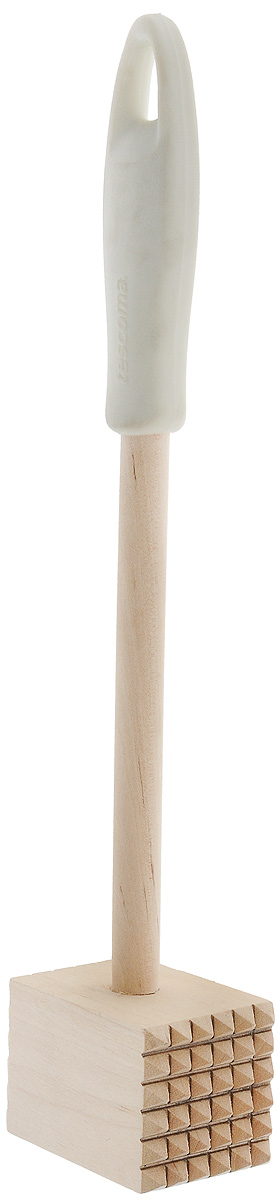 Молоток для мяса Tescoma Presto Wood, цвет: белый, длина 27 см637252_белый Молоток для мяса Tescoma Presto Wood, цвет: белый, длина 27 см637252_белыйМолоток для мяса Tescoma Presto Wood выполненный из высококачественной березовой древесины, поможет вам без труда отбить мясо и приготовить его мягким, сочным и вкусным. Элегантная рукоятка имеет противоскользящую обработку из силикона. С боковых сторон отбивающая часть молотка имеет зубчатую поверхность.Молоток не впитывает запахи и легко моется. Нельзя мыть в посудомоечной машине.Молоток для мяса Tescoma Presto Wood станет вашим незаменимым помощником на кухне, а также это практичный и необходимый подарок любой хозяйке!Длина молотка: 27 см.Размер рабочей поверхности: 6 х 4 х 4 см.
