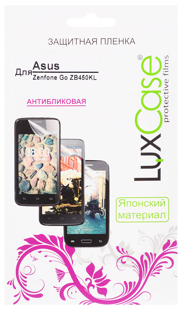 LuxCase защитная пленка для Asus Zenfone Go ZB450KL, антибликовая51785 LuxCase защитная пленка для Asus Zenfone Go ZB450KL, антибликовая51785Защитная пленка LuxCase для Asus Zenfone Go ZB450KL сохраняет экран устройства гладким и предотвращает появление на нем царапин и потертостей. Структура пленки позволяет ей плотно удерживаться без помощи клеевых составов и выравнивать поверхность при небольших механических воздействиях. Пленка практически незаметна на экране гаджета и сохраняет все характеристики цветопередачи и чувствительности сенсора.