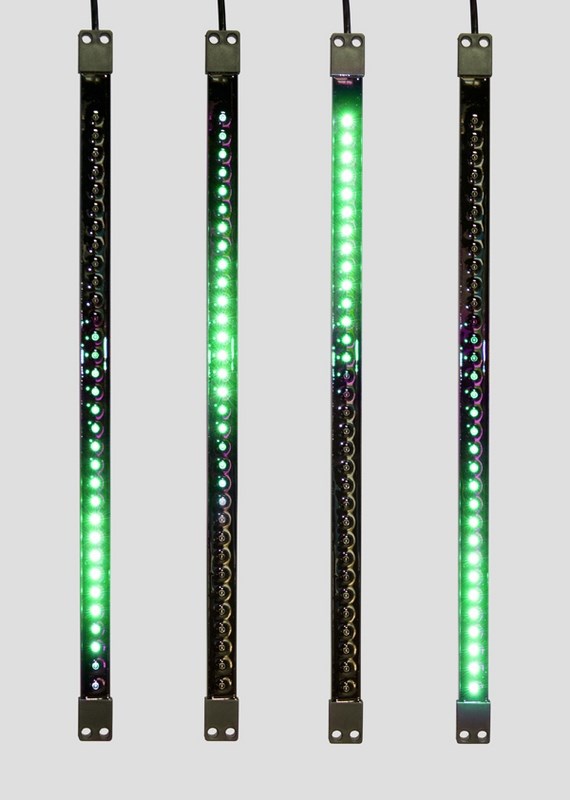 Гирлянда Neon-Night Сосулька, светодиодная, двухсторонняя, 32х2 LED, цвет: черный, зеленый, 50 см256-121 Гирлянда Neon-Night Сосулька, светодиодная, двухсторонняя, 32х2 LED, цвет: черный, зеленый, 50 см256-121«Светодиодная сосулька» - это оригинальное, красивое и современное средство оформления фасадов и интерьеров зданий, деревьев, витрин и т.д. Она представляет собой прямоугольную трубку длиной 50 см в пластиковом корпусе чёрного цвета. Внутри надежно закреплена двусторонняя тонкая плата со светодиодами и микрочипом, обеспечивающим динамику с эффектом стекающей капли. Гирлянда работает от напряжения 9,5 V и имеет влагозащищённое исполнение, что позволяет безопасно использовать её как в помещении, так и на улице. «Светодиодные сосульки» соединяются в единую цепь с помощью комплектов для подключения - арт. 256-152 (4 шт.) или 256-153 (5 шт) и затем подключаются к бытовой сети через понижающий трансформатор - арт. 256-154. Вы самостоятельно сможете создать красивую световую композицию, соединив между собой несколько таких комплектов. Как и другие светодиодные изделия, «Тающие сосульки» отличаются большим сроком службы (не менее 50000 часов при правильной эксплуатации) и очень низким энергопотреблением. Дополнительным преимуществом наших «Светодиодных сосулек» является то, что при их изготовлении испрользуются японские светодиоды Nichia. Цвет светодиодов - зелёный. Гирлянда представлена в нескольких цветах.