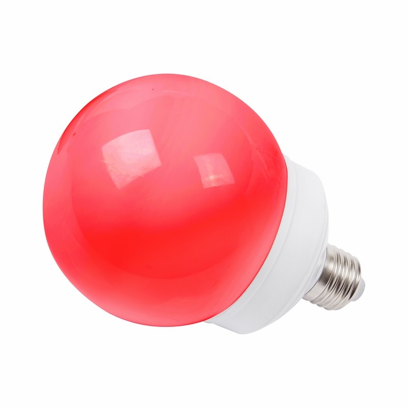 Лампа шар Neon-Night, светодиодная, 12 LED, цоколь Е27, цвет: красный, диаметр 100 мм405-132 Лампа шар Neon-Night, светодиодная, 12 LED, цоколь Е27, цвет: красный, диаметр 100 мм405-132Декоративные светодиодные лампы используются с гирляндой Belt Light и служат для украшения улиц, фасадов зданий и интерьеров. Колба лампы имеет форму шара диаметром 100 мм, что позволяет увеличить площадь свечения и насыщенность светом окружающего пространства. Она выполнена из ударопрочного поликарбоната, окрашенного в цвет свечения лампы. Декоративная лампа имеет стандартный цоколь Е27, при помощи которого установка является весьма простой процедурой не занимающей много времени. Суммарная мощность светодиодов составляет всего 2Вт, что позволяет снизить затраты на электроэнергию и подключить гирлянду большей длины. Данная лампа представлена в красном цвете свечения.