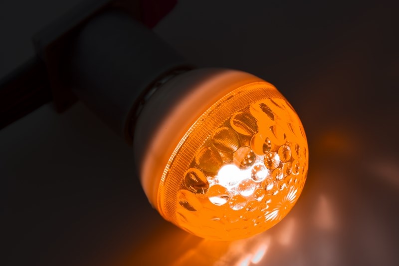 Лампа шар Neon-Night, светодиодная, 10 LED, цоколь Е27, цвет: желтый, 24В, диаметр 50 мм,405-611 Лампа шар Neon-Night, светодиодная, 10 LED, цоколь Е27, цвет: желтый, 24В, диаметр 50 мм,405-611Декоративные светодиодные лампы используются с гирляндой Belt Light и служат для украшения улиц, фасадов зданий и интерьеров. Колба лампы имеет форму шара диаметром 50мм, что позволяет увеличить площадь свечения и насыщенность светом окружающего пространства. Она выполнена из ударопрочного поликарбоната. Декоративная лампа имеет стандартный цоколь Е27, при помощи которого установка является весьма простой процедурой не занимающей много времени. Суммарная мощность светодиодов составляет всего 1Вт, что позволяет снизить затраты на электроэнергию и подключить гирлянду большей длины. Светодиодные лампы используются с гирляндами Belt Light двух или пятижильными, а при ипользовании специального контроллера можно создать различные динамические световые эффекты.