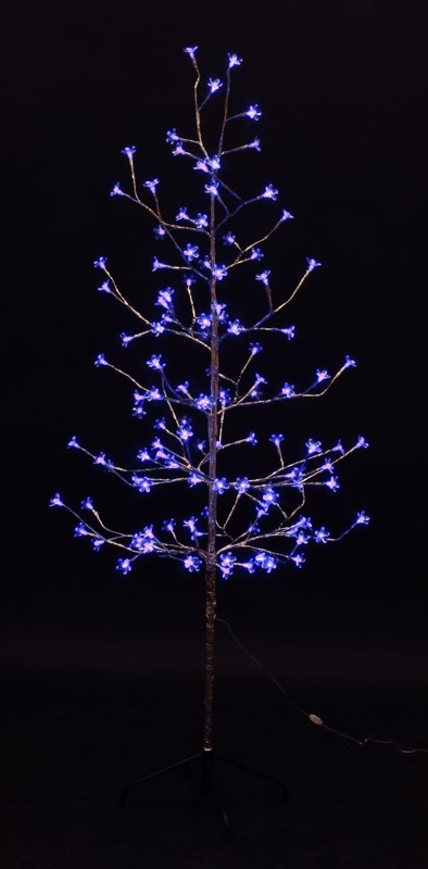 Дерево комнатное Neon-Night Сакура, светодиодное, 120 LED, цвет: синий, с трансформатором, 150 см531-273 Дерево комнатное Neon-Night Сакура, светодиодное, 120 LED, цвет: синий, с трансформатором, 150 см531-273Дерево комнатное Сакура, ствол и ветки обернуты фольгой, высота 1,5 метра, 120 светодиодов синего цвета, трансформатор IP44, длина шнура питания 10 метров, основание металлическая крестовина