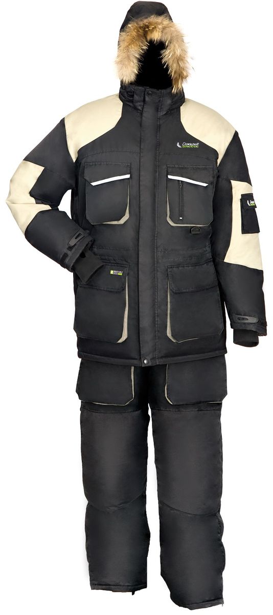 Костюм рыболовный зимний Arctix Down Suit (до -40С), цвет: серо-черный. 810-10004. Размер XXL (56)810 Костюм рыболовный зимний Arctix Down Suit (до -40С), цвет: серо-черный. 810-10004. Размер XXL (56)810Костюм зимний, пуховой, Arctix Down Suit предназначен для эксплуатации при температуре до -40°С. Костюм разработан для зимней рыбалки с полной адаптацией для езды на снегоходе. Куртка имеет теплый карман для мобильного телефона. Оснащена двухзамковой застежкой-молнией YKK с клапаном на кнопках. Фиксатор, стягивающий капюшон. Крепление капюшона к куртке замком-молнией. Фиксатор, стягивающий низ куртки. Эластичные, удлиненные и утепленные манжеты с прорезью под большой палец. Снегозащитная юбка. Светоотражающие нашивки безопасности. Усиление материала на плечах. Специальная конструкция подкладки с зонами, улучшающими отвод влаги.Полукомбинезон имеет удобные, регулируемые лямки на замке. Шлевки под ремень. Фиксатор, регулирующий талию. Двухзамковая застежка-молния YKK с клапаном на липучке. Накладные карманы с клапаном. Материал повышенной прочности в области седалища и колен. Боковые молнии снизу позволяют быстро надеть полукомбинезон, не снимая обуви. Внутренние снегозащитные гетры.