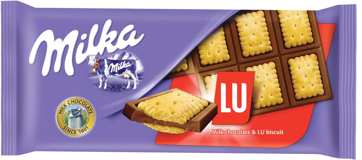 Milka шоколад молочный с печеньем Lu, 87 г4013265 Milka шоколад молочный с печеньем Lu, 87 г4013265Молочный шоколад Milka с добавлением печенья придется по вкусу всем, кто любит сочетать контрастные вкусы. Нежный, тающий во рту шоколад Милка и хрустящая текстура печенья. Удивите себя и своих близких необычным вкусом.