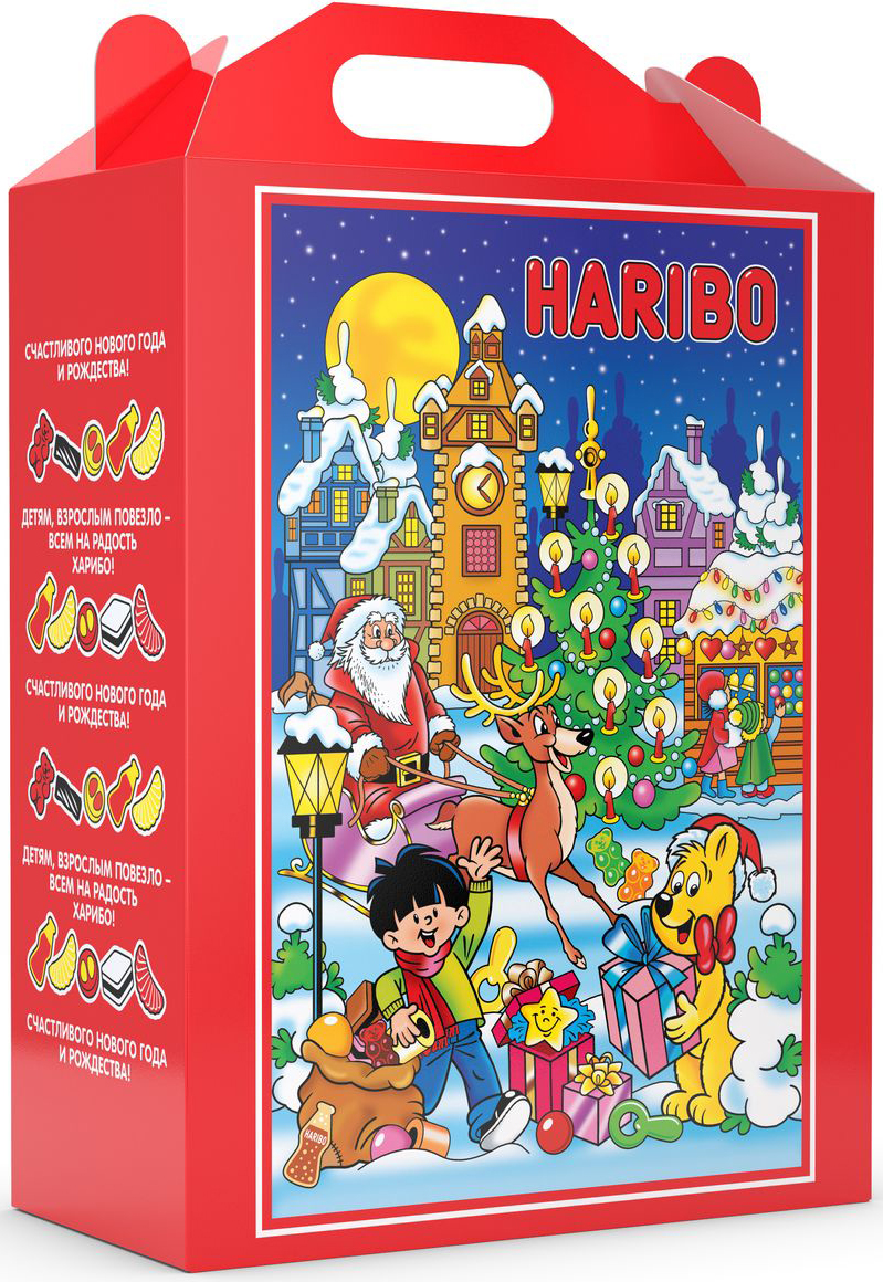 Haribo Сладкий набор Зимние праздники, 1840 г81740 Haribo Сладкий набор Зимние праздники, 1840 г81740Что может быть лучше, чем провести зимние праздники вместе со сладостями Haribo? В состав набора входят Голдберен, Сливочное Мороженое, Ди Джей Бросс, Фрути-Буззи, Капкейки и Шапеллоус фрутти.