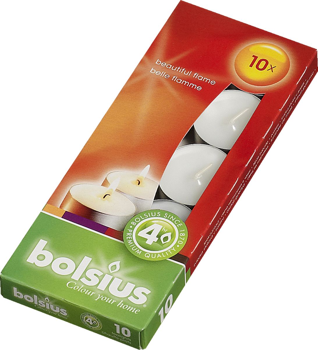 Набор свечей Bolsius, 10 шт103630308300 Набор свечей Bolsius, 10 шт103630308300Набор Bolsius состоит из 10 чайных свечей, изготовленных из парафина. Такие свечи создадут атмосферу таинственности и загадочности и наполнят ваш дом волшебством и ощущением праздника. Хороший сувенир для друзей и близких.Свеча без запаха.Диаметр свечи: 4 см.