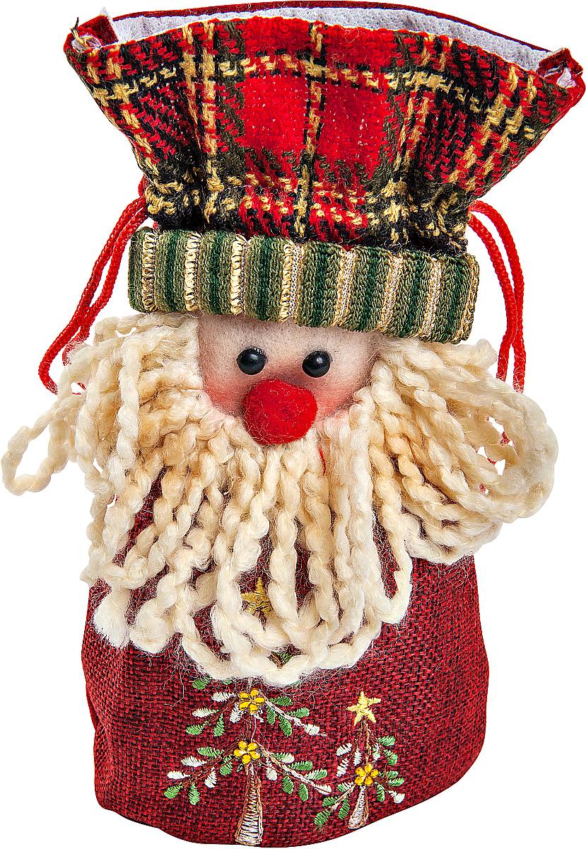 Мешок для подарков Mister Christmas Дед Мороз, длина 20 смCHL-368SN Мешок для подарков Mister Christmas Дед Мороз, длина 20 смCHL-368SNМешок для подарков Mister Christmas Дед Мороз выполнен из полиэстера в виде мягкой фигуры Деда Мороза. В мешочек можно спрятать подарки. Такой аксессуар особенно актуален в преддверии новогодних праздников. Откройте для себя удивительный мир сказок и грез. Почувствуйте волшебные минуты ожидания праздника, создайте новогоднее настроение вашим дорогим и близким.