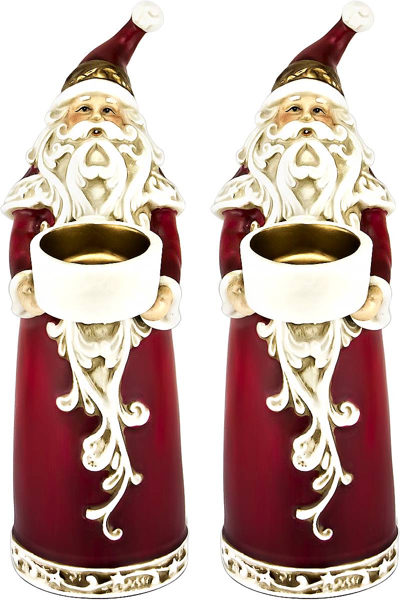 Набор подсвечников Mister Christmas Дед Мороз, высота 22,5 см, 2 штFD-SET6 Набор подсвечников Mister Christmas Дед Мороз, высота 22,5 см, 2 штFD-SET6Набор Mister Christmas Дед Мороз состоит из двух подсвечников, выполненных из керамики. Оригинальный дизайн и красочное исполнение создадут праздничное настроение. Каждый подсвечник выполнен в форме Деда Мороза и оснащен емкостью для одной чайной свечи.Вы можете поставить такие подсвечники в любом месте, где они будут удачно смотреться, и радовать глаз. Кроме того такой набор станет отличным вариант подарка для ваших близких и друзей в преддверии Нового года.