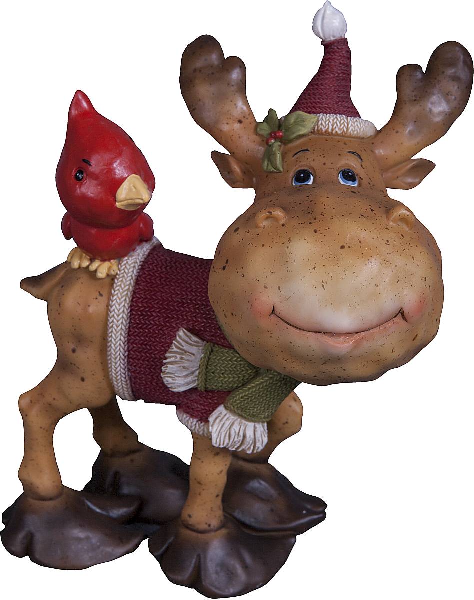 Статуэтка Mister Christmas Северный олень, высота 14 смSM-10A Статуэтка Mister Christmas Северный олень, высота 14 смSM-10AСтатуэтка Mister Christmas Северный олень выполнена из полистоуна в виде забавного северного оленя с птичкой. Она привлекает к себе внимание и буквально умиляет, заставляя улыбнуться.Такой сувенир станет отличным подарком родным или друзьям на Новый год, а также он украсит интерьер вашего дома или офиса.Высота статуэтки: 14 см.