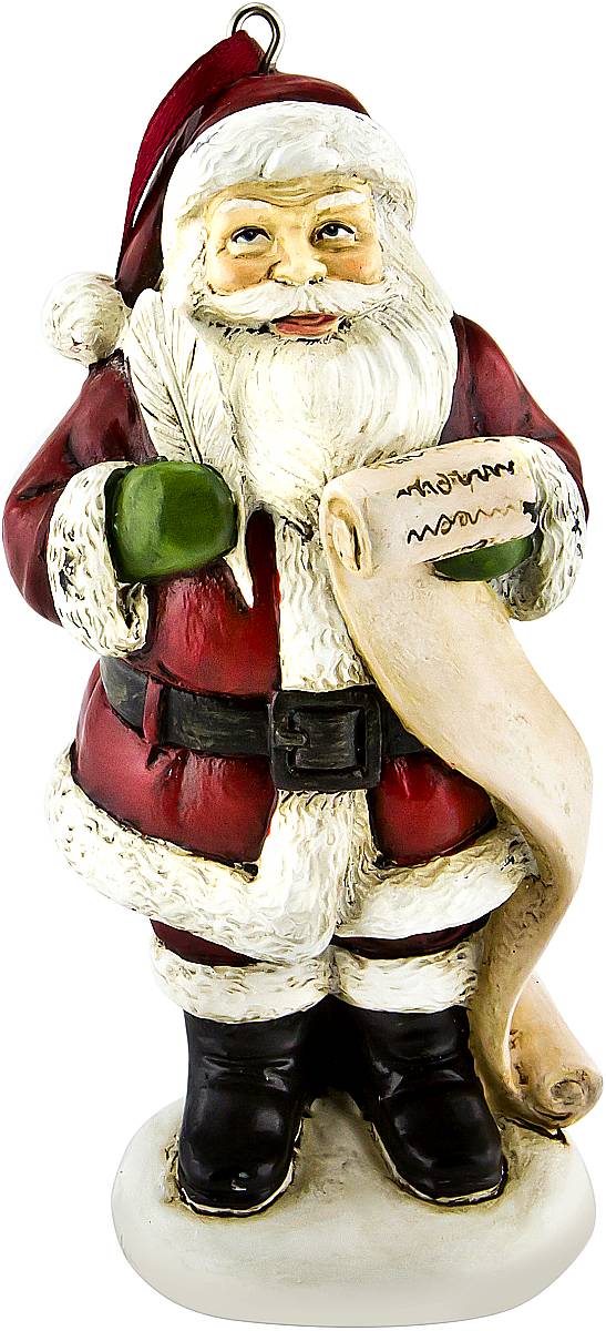 Украшение новогоднее подвесное Mister Christmas Дед Мороз, высота 10 см. TM-A-3TM-A-3 Украшение новогоднее подвесное Mister Christmas Дед Мороз, высота 10 см. TM-A-3TM-A-3Украшение новогоднее декоративное Mister Christmas Дед Мороз прекрасно подойдет для праздничного декора вашего дома. Изделие выполнено из полистоуна и оснащено петелькой для подвешивания. Новогодние украшения несут в себе волшебство и красоту праздника. Они помогут вам украсить дом к предстоящим праздникам и оживить интерьер. Создайте в доме атмосферу тепла, веселья и радости, украшая его всей семьей.Кроме того, такая игрушка станет приятным подарком, который надолго сохранит память этого волшебного времени года.Высота украшения: 10 см.
