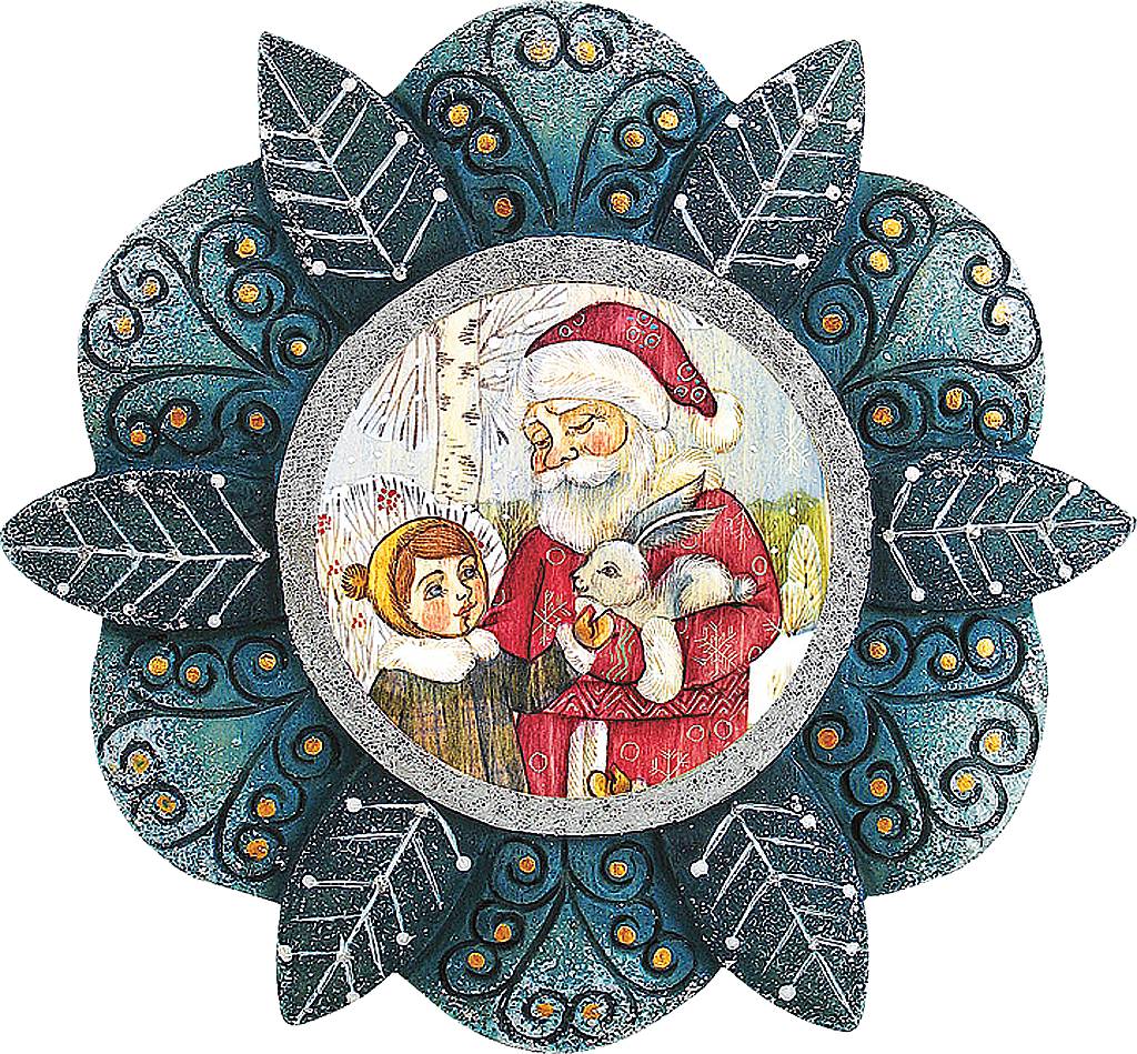 Украшение новогоднее подвесное Mister Christmas Дед Мороз, малыш и заяц, коллекционное, высота 10 см. US 6102184US 6102184 Украшение новогоднее подвесное Mister Christmas Дед Мороз, малыш и заяц, коллекционное, высота 10 см. US 6102184US 6102184Украшение Mister Christmas Дед Мороз, малыш и заяц будет изящно смотреться на фоне зеленой хвои, будь она настоящей или искусственной. Изделие выполнено из полистоуна и дополнено надежным креплением, за счёт которого игрушка фиксируется на елке. Новогоднее украшение Mister Christmas оформит интерьер вашего дома или офиса в преддверии Нового года. А также станет отличным решением новогоднего подарка для ваших друзей и коллег.Высота: 10 см.