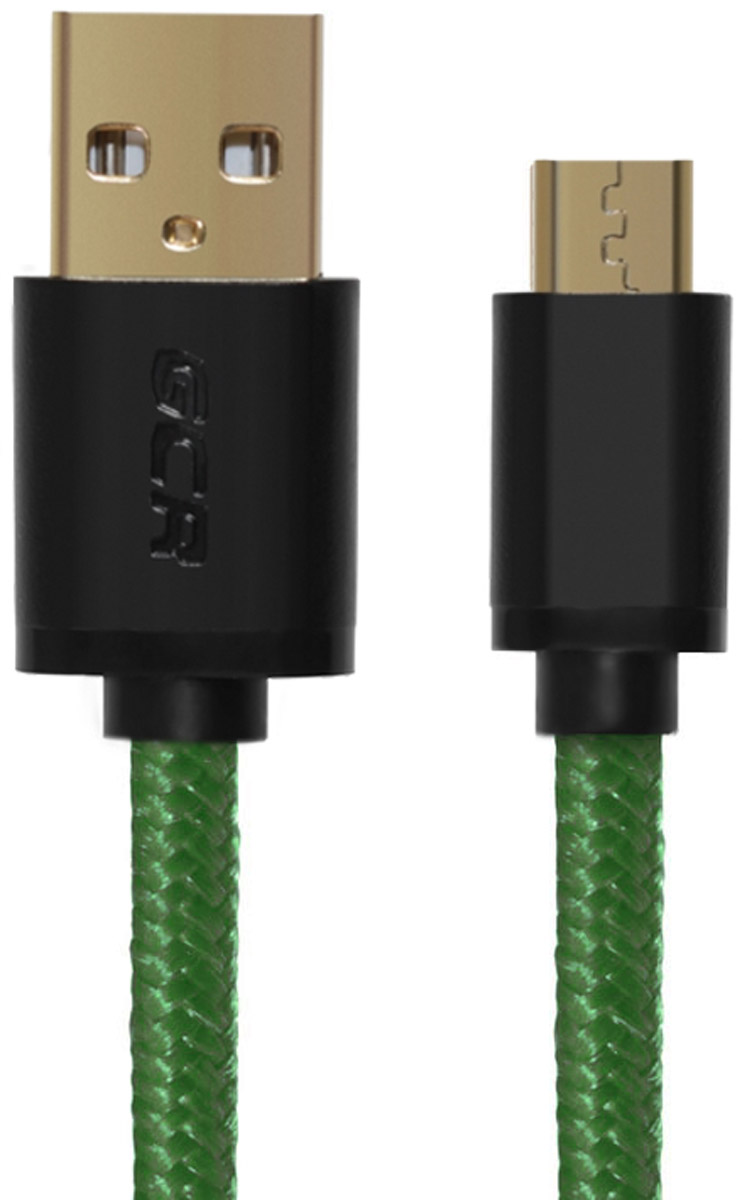 Greenconnect Russia GCR-UA11MCB6-BB2S-G, Green Black кабель microUSB-USB (0,15 м)