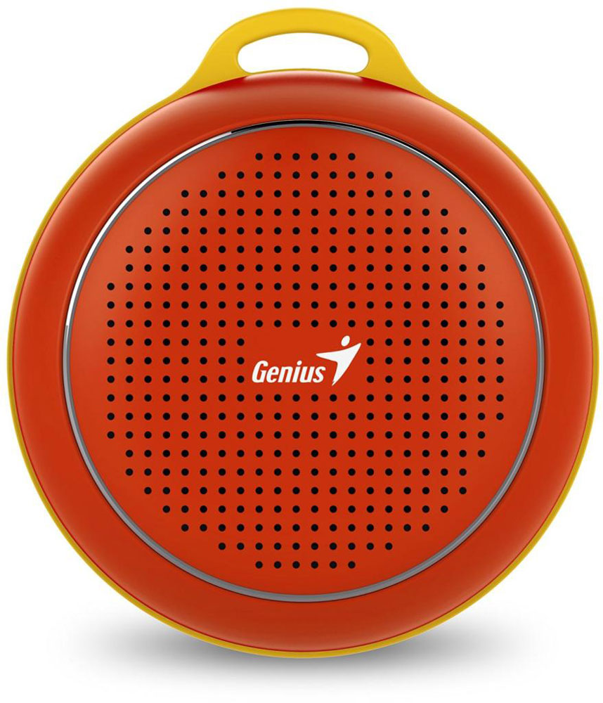 Genius SP-906BT, Red портативная колонка31731072104 Genius SP-906BT, Red портативная колонка31731072104Невероятная громкость и глубокие басы благодаря усовершенствованной конструкции. Колонка Genius SP-906BT дает заряд отличного настроения. Пять ярких цветовых исполнений. Размер примерно с хоккейную шайбу.Интеллектуальная технология непрерывного звука: чистые высокие и низкие частоты без пропусков. Технология пространственного звучания позволяет оказаться в центре происходящего. Благодаря встроенному усилителю громкий звук колонки SP-906BT проникает в самое сердце.Прочный и гладкий карабин для подвешивания выполнен из стали и алюминия. Он устойчив к ржавчине и рассчитан на долгую службу, а силиконовый ободок обеспечивает одновременно гибкость и прочность. Сочетание жесткости и мягкости, универсальная колонка Genius SP-906BT!Благодаря передовой защите цепей и технологии Bluetooth 4.1 соединение устанавливается еще быстрее (стандартное расстояние для беспроводной работы: 10 м). Колонка SP-906BT поддерживает все продукты с технологией Bluetooth и позволяет удобно слушать музыку.Одно нажатие кнопки - и вы ведете отчетливую беседу по телефону благодаря высокочувствительному микрофону и усилителю. Чтобы перезвонить, достаточно нажать эту кнопку еще раз.
