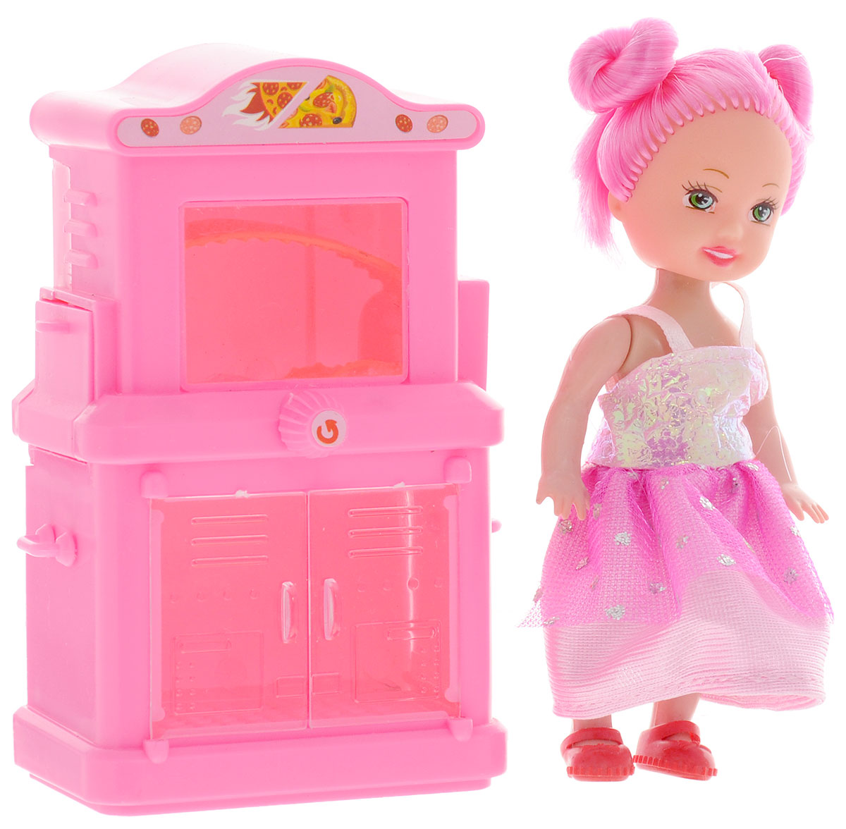 Shantou Игровой набор с мини-куклой Bettina со шкафом и плитой