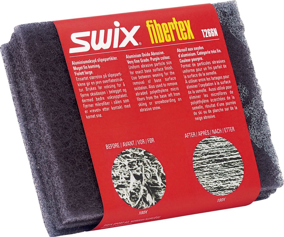 Фибертекс Swix, цвет: фиолетовый, 3 листа0, 110x150 ммT0266N Фибертекс Swix, цвет: фиолетовый, 3 листа0, 110x150 ммT0266NФибертекс. Крупный абразив. Фиолетовый.Для удаления царапин и мелких повреждений материала скользящей поверхности.