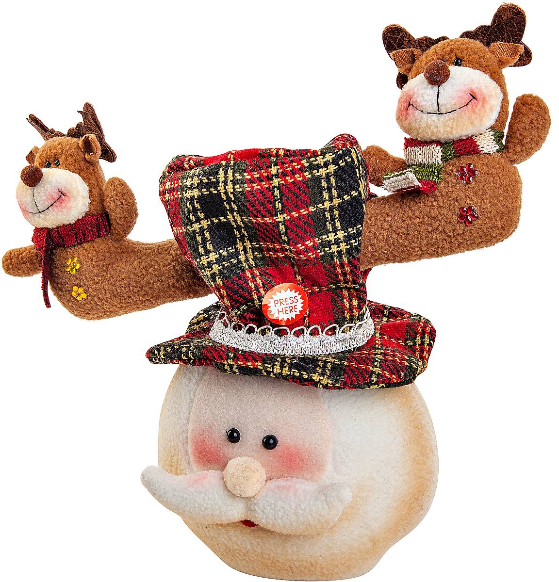 Игрушка новогодняя Mister Christmas Дед Мороз, электромеханическая, высота 30 см мягкая игрушка mister christmas дед мороз