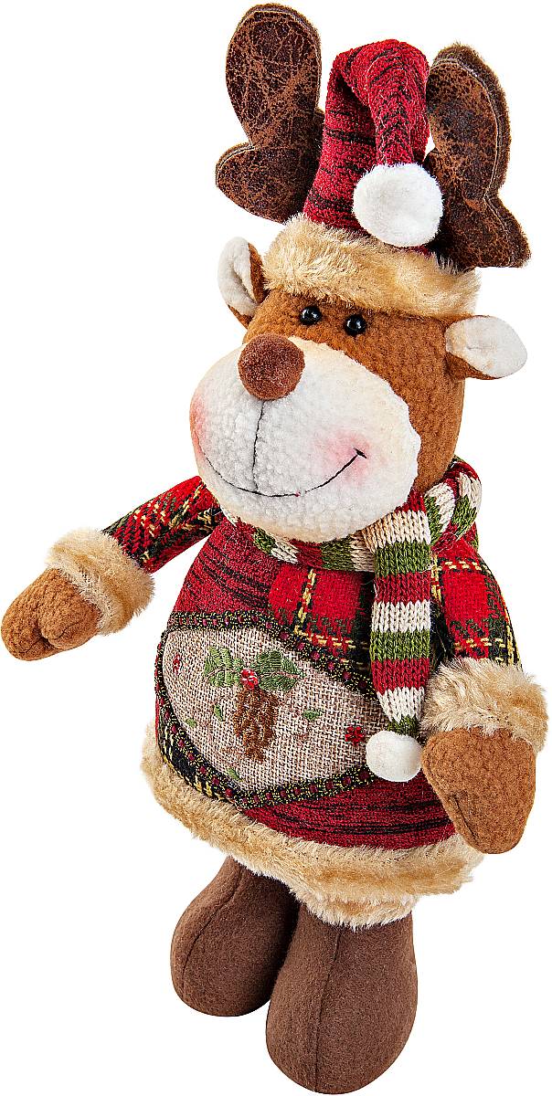 Игрушка новогодняя мягкая Mister Christmas Олень, высота 28 смCHL-500DR Игрушка новогодняя мягкая Mister Christmas Олень, высота 28 смCHL-500DRМягкая новогодняя игрушка Mister Christmas Олень, изготовленная из текстиля, прекрасно подойдет для праздничного декора дома. Изделие можно разместить в любом понравившемся вам месте. Новогодняя игрушка несет в себе волшебство и красоту праздника. Создайте в своем доме атмосферу веселья и радости, украшая дом красивыми игрушками, которые будут из года в год накапливать теплоту воспоминаний.Высота игрушки: 28 см.