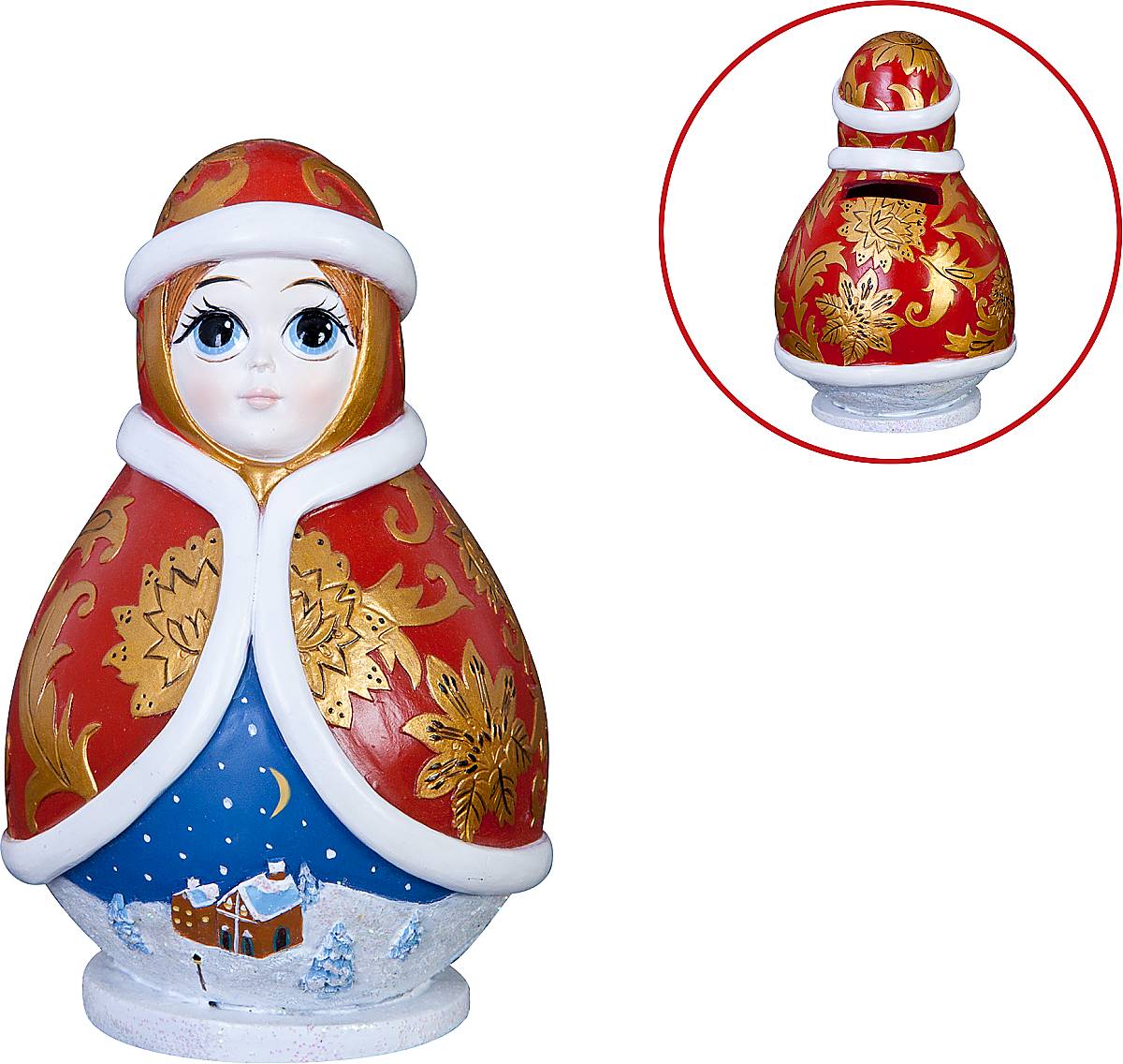 Копилка Mister Christmas Снегурочка, высота 13 смSKMB-02 Копилка Mister Christmas Снегурочка, высота 13 смSKMB-02Декоративная копилка Mister Christmas Снегурочка изготовленная из полистоуна, станет отличным украшением интерьера вашего дома или офиса. На задней стенке имеется прорезь для монет. На дне расположен клапан, через который можно достать деньги.Яркий оригинальный дизайн сделает такую копилку прекрасным подарком. Она послужит не только по своему прямому назначению, но и красиво дополнит интерьер комнаты в преддверии Нового года.Высота копилки: 13 см.