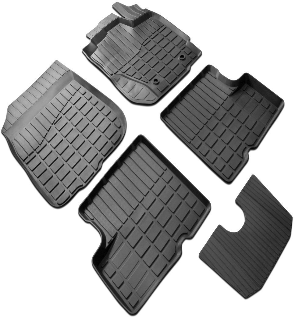 Коврики салона Rival литьевые для Renault Duster (2WD) 2010-2015/Nissan Terrano (2WD) 2014-2016, c перемычкой, резина64701001 Коврики салона Rival литьевые для Renault Duster (2WD) 2010-2015/Nissan Terrano (2WD) 2014-2016, c перемычкой, резина64701001Современная версия ковриков Rival для автомобилей, изготовлены из высококачественного и экологичного сырья с использованием технологии высокоточного литья под давлением, полностью повторяют геометрию салона вашего автомобиля. - Усиленная зона подпятника под педалями защищает наиболее подверженную истиранию область.- Надежная система крепления, позволяющая закрепить коврик на штатные элементы фиксации, в результате чего отсутствует эффект скольжения по салону автомобиля.- Высокая стойкость поверхности к стиранию.- Специализированный рисунок и высокий борт, препятствующие распространению грязи и жидкости по поверхности коврика.- Перемычка задних ковриков в комплекте предотвращает загрязнение тоннеля карданного вала.- Коврики произведены из первичных материалов, в результате чего отсутствует неприятный запах в салоне автомобиля.- Высокая эластичность, можно беспрепятственно эксплуатировать при температуре от -45°C до +45°C. Уважаемые клиенты! Обращаем ваше внимание, что коврики имеют форму, соответствующую модели данного автомобиля. Фото служит для визуального восприятия товара.