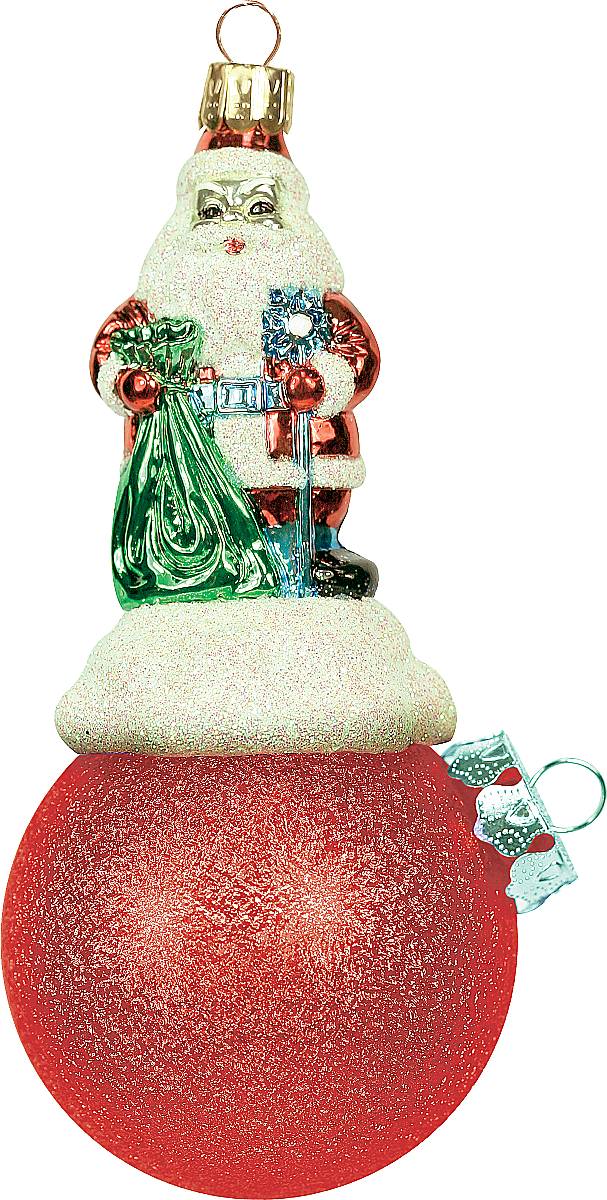 Украшение новогоднее подвесное Mister Christmas Дед Мороз на шаре, цвет: красный, длина 11 см. BD 60-300BD 60-300 Украшение новогоднее подвесное Mister Christmas Дед Мороз на шаре, цвет: красный, длина 11 см. BD 60-300BD 60-300Подвесное украшение Mister Christmas Дед Мороз на шаре представляет собой весьма оригинальную елочную игрушку 2 в 1. Это и классический елочный шар, и миниатюрная фигурка Деда Мороза. Изделие выполнено из качественного пластика и отличается прочностью и безопасностью. Матовые краски, блестки, крепления - все эти элементы декора долгие годы будут поддерживать идеальное состояние елочной игрушки. Украшение Mister Christmas Дед Мороз на шаре - это не просто классическая елочная игрушка. Оно может стать элементом праздничного декора, если установить на специальной подставке. В любом случае такая игрушка будет привлекать внимание и создавать праздничную атмосферу в доме или офисе.