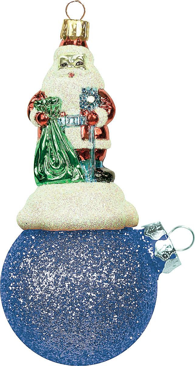 Украшение новогоднее подвесное Mister Christmas Дед Мороз на шаре, цвет: синий, длина 11 см. BD 60-401BD 60-401 Украшение новогоднее подвесное Mister Christmas Дед Мороз на шаре, цвет: синий, длина 11 см. BD 60-401BD 60-401Подвесное украшение Mister Christmas Дед Мороз на шаре представляет собой весьма оригинальную елочную игрушку 2 в 1. Это и классический елочный шар, и миниатюрная фигурка Деда Мороза. Изделие выполнено из качественного пластика и отличается прочностью и безопасностью. Матовые краски, блестки, крепления - все эти элементы декора долгие годы будут поддерживать идеальное состояние елочной игрушки. Украшение Mister Christmas Дед Мороз на шаре - это не просто классическая елочная игрушка. Оно может стать элементом праздничного декора, если установить на специальной подставке. В любом случае такая игрушка будет привлекать внимание и создавать праздничную атмосферу в доме или офисе.