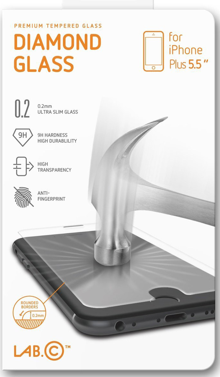 LAB.C Diamond Glass защитное стекло для Apple iPhone 6 Plus/6s Plus