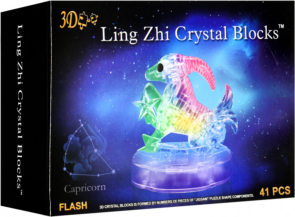 3D Ling Zhi Crystal Blocks 3D Пазл Козерог с подсветкой