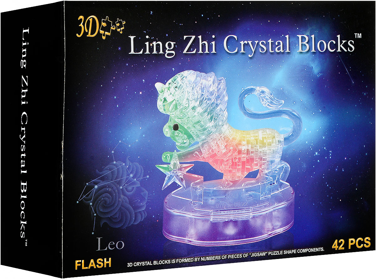3D Ling Zhi Crystal Blocks 3D Пазл Лев с подсветкой