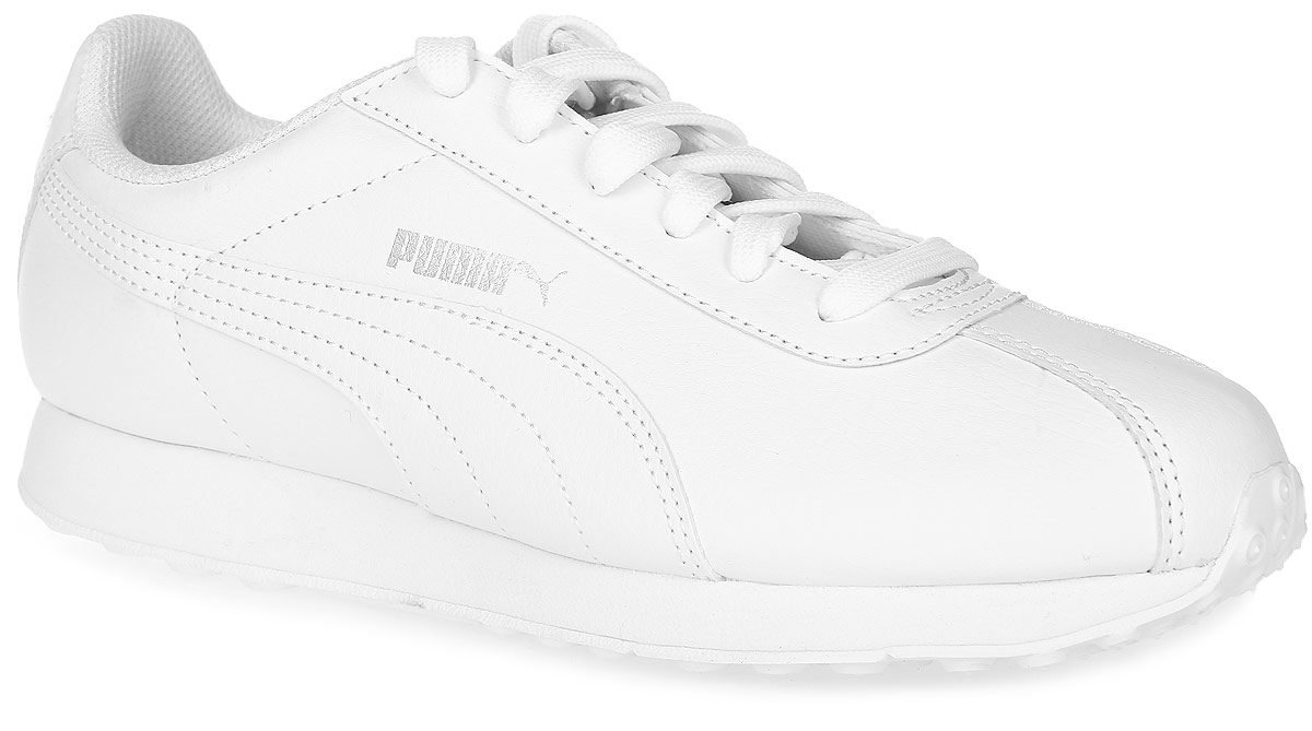 Кроссовки женские Puma Turin, цвет: белый. 36011605. Размер 6 (38)36011605 Кроссовки женские Puma Turin, цвет: белый. 36011605. Размер 6 (38)36011605Кроссовки Puma Turin - это универсальные кроссовки, вдохновленные классическими футбольными моделями. Благодаря мягкой искусственной коже верха и амортизирующей промежуточной подошве из этиленвинилацетата эта модель дарит комфорт, сохраняя все признаки классической спортивной обуви, и при этом прекрасно подходит для повседневной носки. Закрытый верх идеально подойдет в ненастную погоду и отлично впишется в любой гардероб. Мягкие и удобные, они подарят вам свободу движений и превосходно подчеркнут ваш спортивный образ.