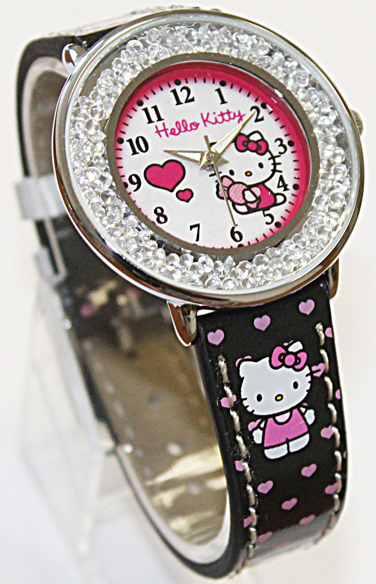 Часы наручные аналоговые Hello Kitty, цвет: черный. 41203