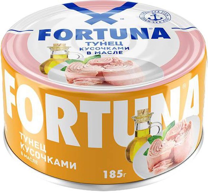 где купить Fortuna тунец кусочками в масле, 185 г по лучшей цене