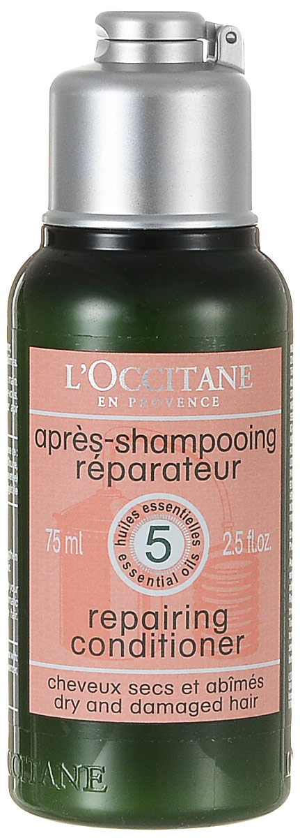 Кондиционер для волос LOccitane, восстанавливающий, 75 мл347638 Кондиционер для волос LOccitane, восстанавливающий, 75 мл347638Формула кондиционера LOccitane на основе 100% натурального комплекса, сочетающего пять эфирных масел (ангелика, лаванда, иланг-иланг и сладкий апельсин) и масло сладкого миндаля для сухих, поврежденных волос. Благодаря восстанавливающим, укрепляющим и регенеративным свойствам, бальзам питает и восстанавливает волосы, облегчает расчесывание, возвращает волосам шелковистость, блеск и жизненную силу. Характеристики:Объем: 75 мл. Артикул: 054055. Производитель: Франция.Loccitane (Л окситан) - натуральная косметика с юга Франции, основатель которой Оливье Боссан. Название Loccitane происходит от названия старинной провинции - Окситании. Это также подчеркивает идею кампании - сочетании традиций и компонентов из Средиземноморья в средствах по уходу за кожей и для дома. LOccitane использует для производства косметических средств натуральные продукты: лаванду, оливки, тростниковый сахар, мед, миндаль, экстракты винограда и белого чая, эфирные масла розы, апельсина, морская соль также идет в дело. Специалисты компании с особой тщательностью отбирают сырье. Учитывается множество факторов, от места и условий выращивания сырья до времени и технологии сборки. Товар сертифицирован.