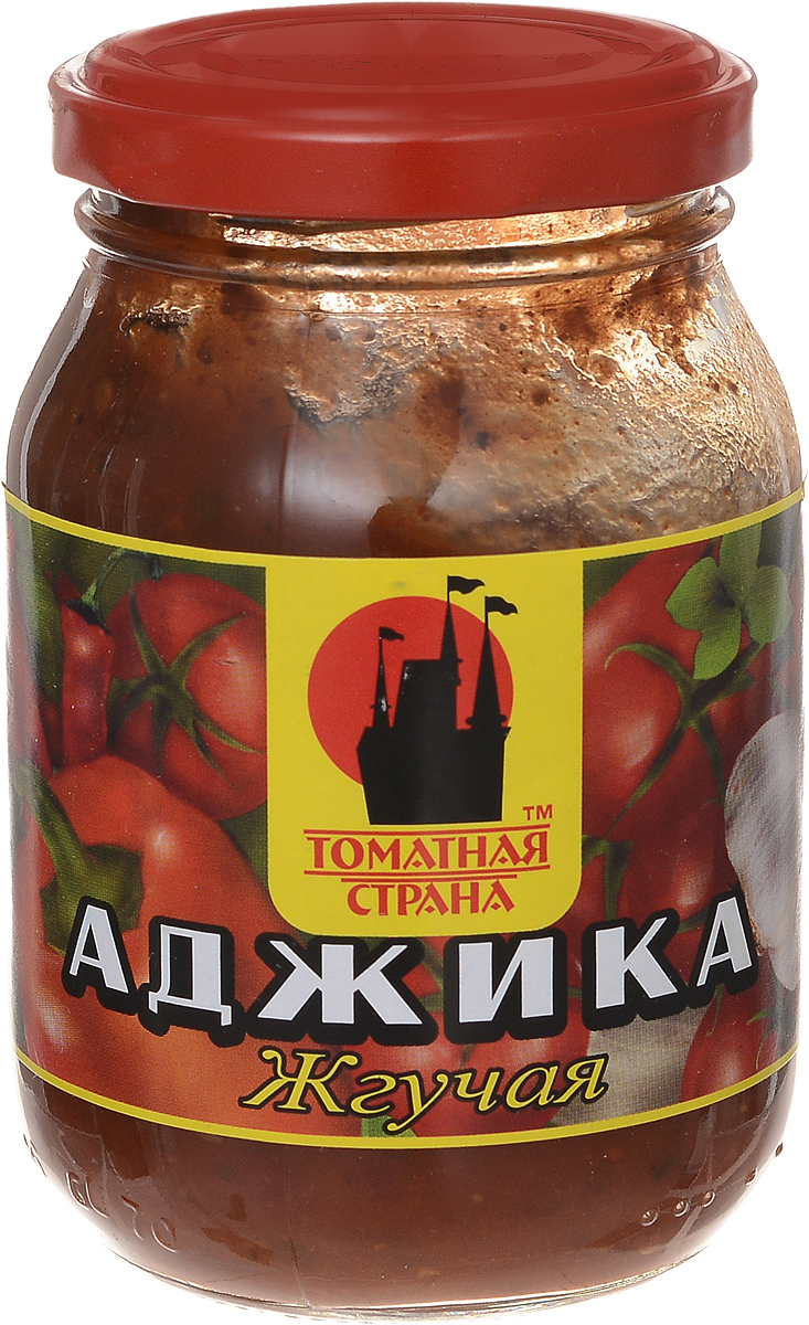 Томатная страна Аджика Жгучая, 250 г1525 Томатная страна Аджика Жгучая, 250 г1525Томатная страна Аджика Жгучая - пряная приправа с острым вкусом и ароматом душистых трав и специй к мясным блюдам.