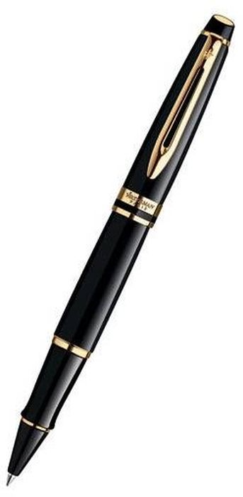 Waterman Ручка роллер Expert Black GT черная корпус черный золото