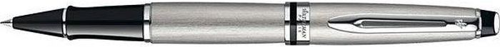 Waterman Ручка роллер Expert Stainless Steel CT черная корпус стальной