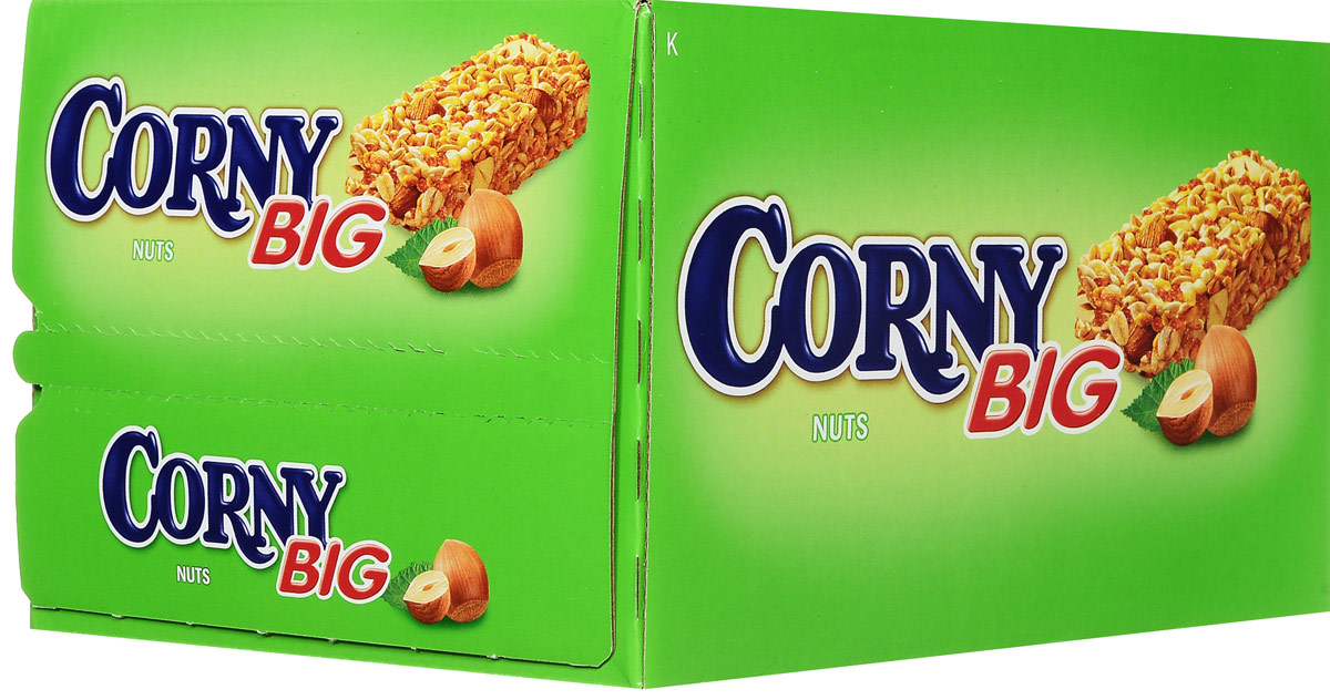 Corny полоска злаковая с лесными орехами, 24 штбзк006_24 штуки Corny полоска злаковая с лесными орехами, 24 штбзк006_24 штукиЗлаковые батончики Corny - вкусная и здоровая альтернатива традиционным снэкам - шоколадным плиткам, чипсам и булкам. Батончики сочетают в себе исключительную пользу и удобство. В их состав входят злаки, орехи, фрукты и шоколад. Разнообразие видов позволяет каждому выбрать батончик по своему вкусу. Медленные углеводы заряжают полезной энергией, а удобная форма и упаковка соответствуют быстрому ритму жизни.Уважаемые клиенты! Обращаем ваше внимание, что полный перечень состава продукта представлен на дополнительном изображении.