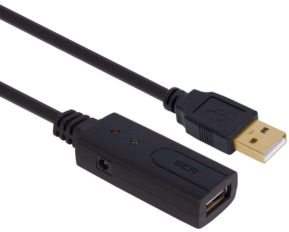 Greenconnect Russia GCR-UEC3M1-BD2S, Black удлинитель активный USB 2.0 (7,5 м)