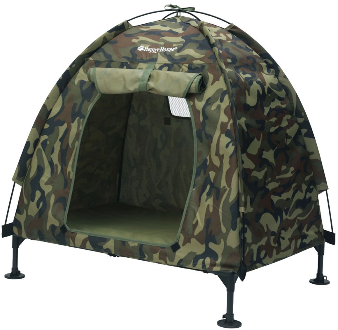 Палатка для собак Happy House Outdoor, цвет: камуфляж, 78 х 55 х 81 см8511 Палатка для собак Happy House Outdoor, цвет: камуфляж, 78 х 55 х 81 см8511Палатка для собак Happy House Outdoor - незаменимая вещь для вашего питомца. Палатка выполняет роль мобильного убежища, где животное будет себя чувствовать комфортно и в безопасности. В палатке он может спать, играть и прятаться.Палатка выполнена из плотной ткани.Она оснащена вентиляционным окном и входом, который закрывается на сверхпрочную застежку-молнию. Палатка легко и быстро сворачивается и не занимает много места при хранении. Палатку можно установить в любом удобном месте. Она позволит вам контролировать действия вашего домашнего животного и приучить его к чистоплотности. Также палатку можно использовать на выставках и для транспортировки животного.Максимальный вес животного: 50 кг.