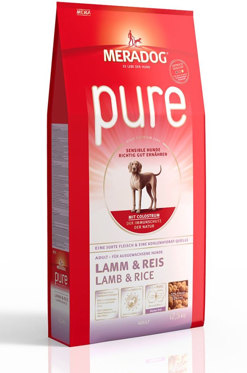 Корм сухой Meradog Pure Lamb & Rice, для взрослых собак с проблемами в питании/аллергиями, с бараниной и рисом, 300 г54176 Корм сухой Meradog Pure Lamb & Rice, для взрослых собак с проблемами в питании/аллергиями, с бараниной и рисом, 300 г54176Полнорационный корм для взрослых собак с проблемами в питании и/или аллергиями и концепция защиты от MERADOG:антиоксиданты (витамин C, Е, бета-каротин и селен) для оптимальной защиты клеток. Натуральные жирные кислоты Омега-3 и Омега-6 (масло лосося, подсолнечное масло и масло льняных семян), а также хелат цинка для кожи и шерсти. Пребиотический инулин для стабильной кишечной флоры и надежного пищеварения. Высококачественный животный белок (баранина) для поддержания оптимального телосложения и обмена веществ. Идеально при многих пищевых аллергий. Только один источник углеводов и только один вид мяса. Колострум, маннан-олигосахариды и бета-глюканы для оптимальной иммунной защиты.