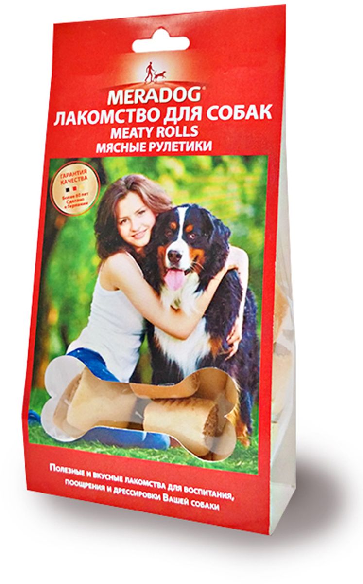 Лакомство для собак Meradog Meaty Rolls Natur, мясные рулетики, 150 г941010 Лакомство для собак Meradog Meaty Rolls Natur, мясные рулетики, 150 г941010Лакомства Meradog - это восхитительное хрустящее печенье, которое не оставит равнодушным ни одну собаку. Лакомства Meradog всегда помогут сделать вашего питомца счастливым, а особый вкус и аромат обязательно доставят ему море удовольствия, и он попросит еще. Лакомства идеально подойдут в качестве угощения и для дрессировки. Воспитание и дрессировка с вкусняшками Meradog приведут вас к цели быстрее, чем вы думаете.Лакомства для собак Meradog - это:- Полезные добавки к основному питанию.- Витамины и минералы, способствующие восстановлению баланса питательных веществ и укреплению здоровья собаки.- Отличная профилактика образования зубного камня и заболеваний полости рта.Побалуйте свою собаку - подарите ей заботу с Meradog.Состав: злаки, мясные субпродукты, овощные субпродукты, масла и жиры, патока, минералы.Товар сертифицирован.