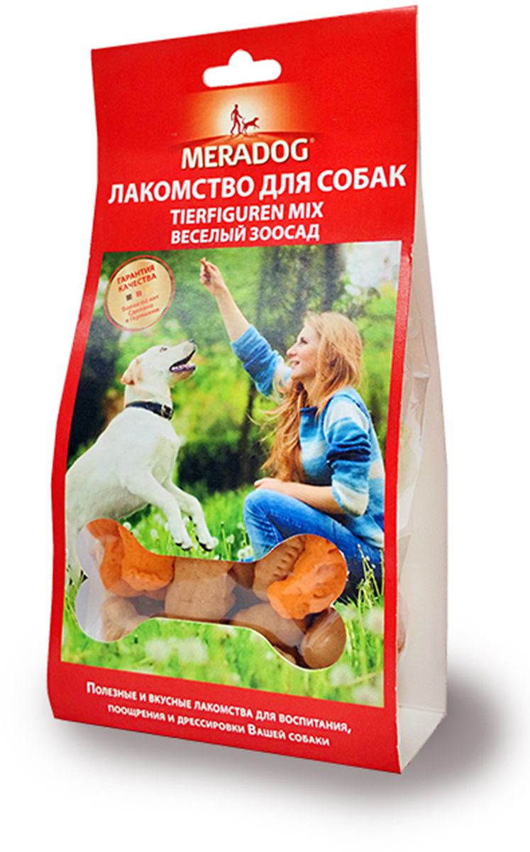 Лакомство для собак Meradog Tierfiguren. Веселый зоосад, 150 г942810 Лакомство для собак Meradog Tierfiguren. Веселый зоосад, 150 г942810Лакомства Meradog - это восхитительное хрустящее печенье, которое не оставит равнодушным ни одну собаку. Лакомства Meradog всегда помогут сделать вашего питомца счастливым, а особый вкус и аромат обязательно доставят ему море удовольствия, и он попросит еще. Лакомства идеально подойдут в качестве угощения и для дрессировки. Воспитание и дрессировка с вкусняшками Meradog приведут вас к цели быстрее, чем вы думаете.Лакомства для собак Meradog - это:- Полезные добавки к основному питанию.- Витамины и минералы, способствующие восстановлению баланса питательных веществ и укреплению здоровья собаки.- Отличная профилактика образования зубного камня и заболеваний полости рта.Побалуйте свою собаку - подарите ей заботу с Meradog.Состав: злаки, масла и жиры, овощные субпродукты, минералы, мясо и мясные субпродукты.Товар сертифицирован.