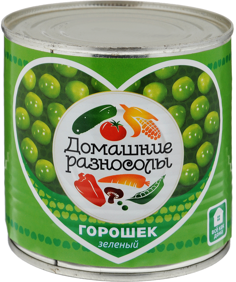 Домашние разносолы горошек зеленый, 400 г0302111021110000 Домашние разносолы горошек зеленый, 400 г0302111021110000Неизменная составляющая салата оливье и винегрета, полезная и быстрая закуска - продолжает оставаться на пике популярности. Супы, салаты, гарниры, паштеты, овощные рагу многие не могут представить себе без этого универсального продукта, который отлично сочетается с мясом, рыбой, любыми овощами, майонезом и прочими соусами.ГОСТ Р 54050-2010, сорт высший.Уважаемые клиенты! Обращаем ваше внимание, что полный перечень состава продукта представлен на дополнительном изображении.