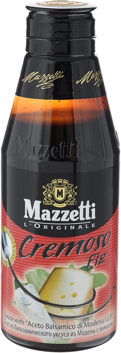 Mazzetti соус Cremoso Fig из бальзамического уксуса с инжиром, 215 мл65203 Mazzetti соус Cremoso Fig из бальзамического уксуса с инжиром, 215 мл65203Соус Mazzetti Cremoso Fig на основе бальзамического уксуса из Модены с инжиром - настоящий шедевр итальянского кулинарного искусства. Используйте его для приготовления жареного и тушеного мяса, добавьте к сыру. Также соус прекрасно подойдет для приготовления оригинального десерта и к мороженому.Бутылочка с дозатором.Уважаемые клиенты! Обращаем ваше внимание, что полный перечень состава продукта представлен на дополнительном изображении.