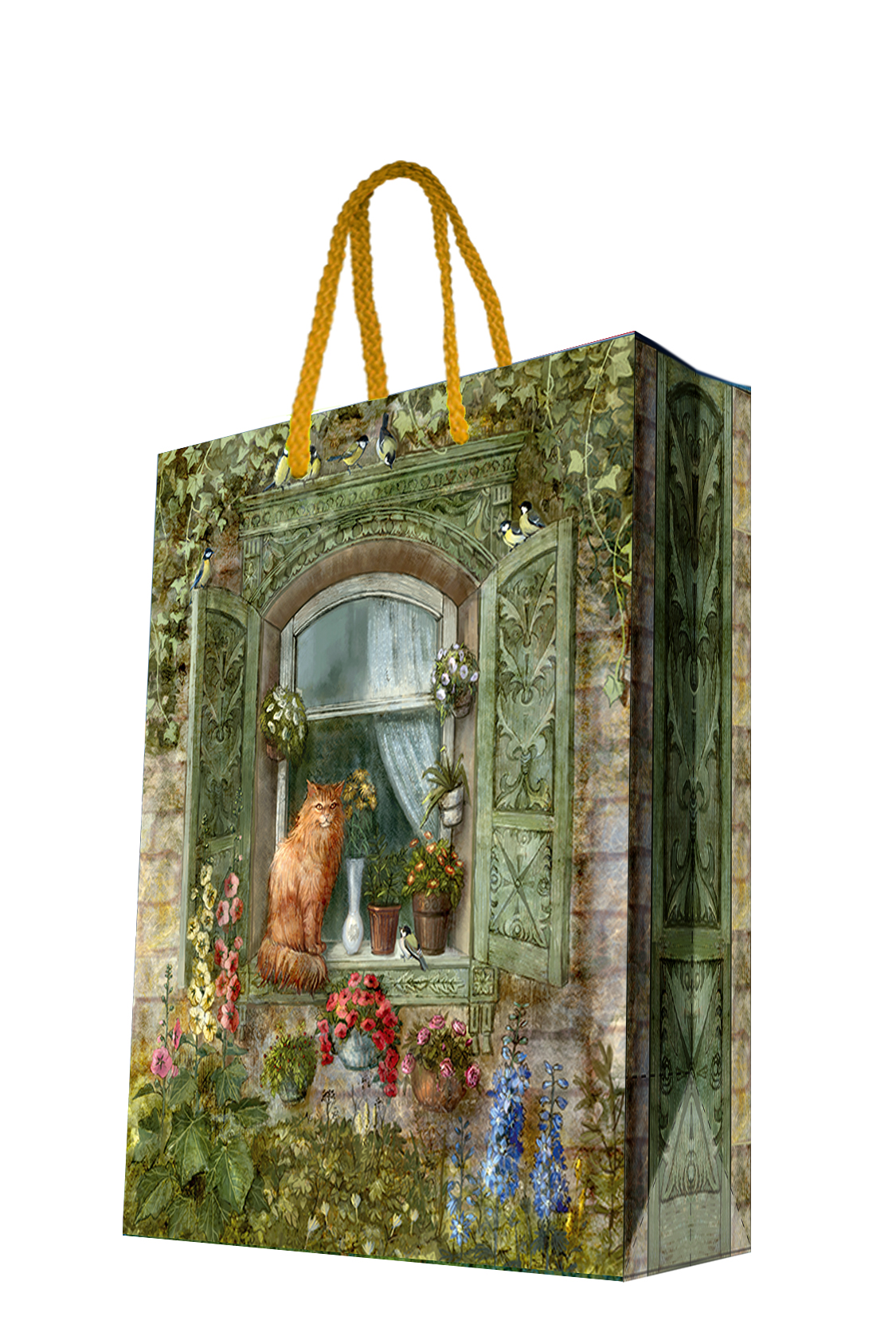 Пакет подарочный Magic Home Котик на окне, 17,8 х 22,9 х 9,8 см44177 Пакет подарочный Magic Home Котик на окне, 17,8 х 22,9 х 9,8 см44177Подарочный пакет Magic Home, изготовленный из плотной бумаги, станет незаменимым дополнением к выбранному подарку. Дно изделия укреплено картоном, который позволяет сохранить форму пакета и исключает возможность деформации дна под тяжестью подарка. Пакет выполнен с глянцевой ламинацией, что придает ему прочность, а изображению - яркость и насыщенность цветов. Для удобной переноски имеются две ручки в виде шнурков.Подарок, преподнесенный в оригинальной упаковке, всегда будет самым эффектным и запоминающимся. Окружите близких людей вниманием и заботой, вручив презент в нарядном, праздничном оформлении.Плотность бумаги: 140 г/м2.