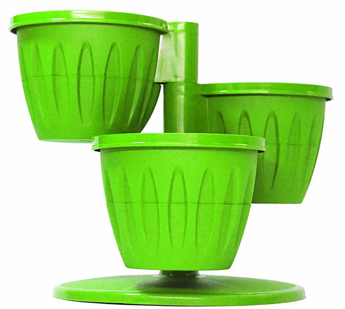 Цветочный каскад JetPlast Каскад, с подставкой, цвет: фисташковый, 29 x 23 см4612754051915 Цветочный каскад JetPlast Каскад, с подставкой, цвет: фисташковый, 29 x 23 см4612754051915Цветочный каскад JetPlast выполнен из полипропилена. Он состоит из трех горшков, установленных на одну подставку. Каждый горшок состоит из двух частей: в верхнюю высаживается растение, а нижняя часть используется как резервуар для воды. Цветочный каскад позволит вам эффективно использовать площадь подоконника для высадки растений.