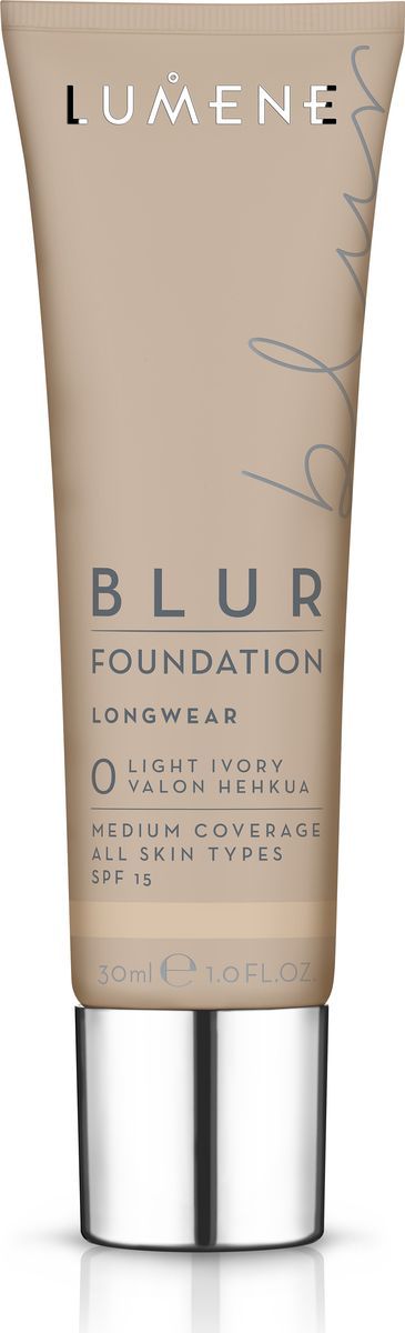 Lumene Blur SPF 15 Преображающий тональный крем № 0, 30 млNL290-82570 Lumene Blur SPF 15 Преображающий тональный крем № 0, 30 млNL290-82570Идеальное сочетание теплых цветовых пигментов и светоотражающих частиц в составе придают естественное сияние и визуально разглаживают кожу. Обладает стойким эффектом и защитой от UV- лучей, придает коже натуральный оттенок. Подходит для всех типов кожи. Оттенок Слоновая кость.
