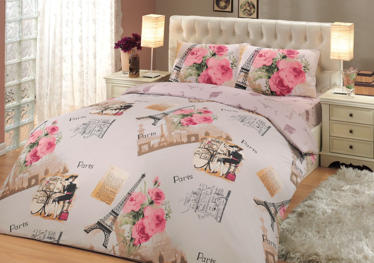 Комплект белья Hobby Home Collection Paris, семейный, наволочки 50x70, 70x70, цвет: розовый1501000266 Комплект белья Hobby Home Collection Paris, семейный, наволочки 50x70, 70x70, цвет: розовый1501000266Комплект постельного белья Hobby Home Collection изготовлен из высококачественного ранфорса (100% натурального хлопка). Ранфорс по своим техническим и тактильным свойствам значительно лучше бязи, практичнее льна и служит более недорогой альтернативой сатину. Ткань подстраивается под температуру воздуха: зимой на таком белье тепло, а летом прохладно. Белье легко стирается, обладает высокой гигроскопичностью и воздухопроницаемостью. Оно является достаточно прочным и стойким к деформациям, поэтому способно выдержать многочисленные циклы стирки. При этом на протяжении всего срока службы белье сохраняет мягкость и легкость. Стильный продукт с оригинальными дизайнами станет отличным выбором для людей, стремящихся всегда быть в центре внимания.